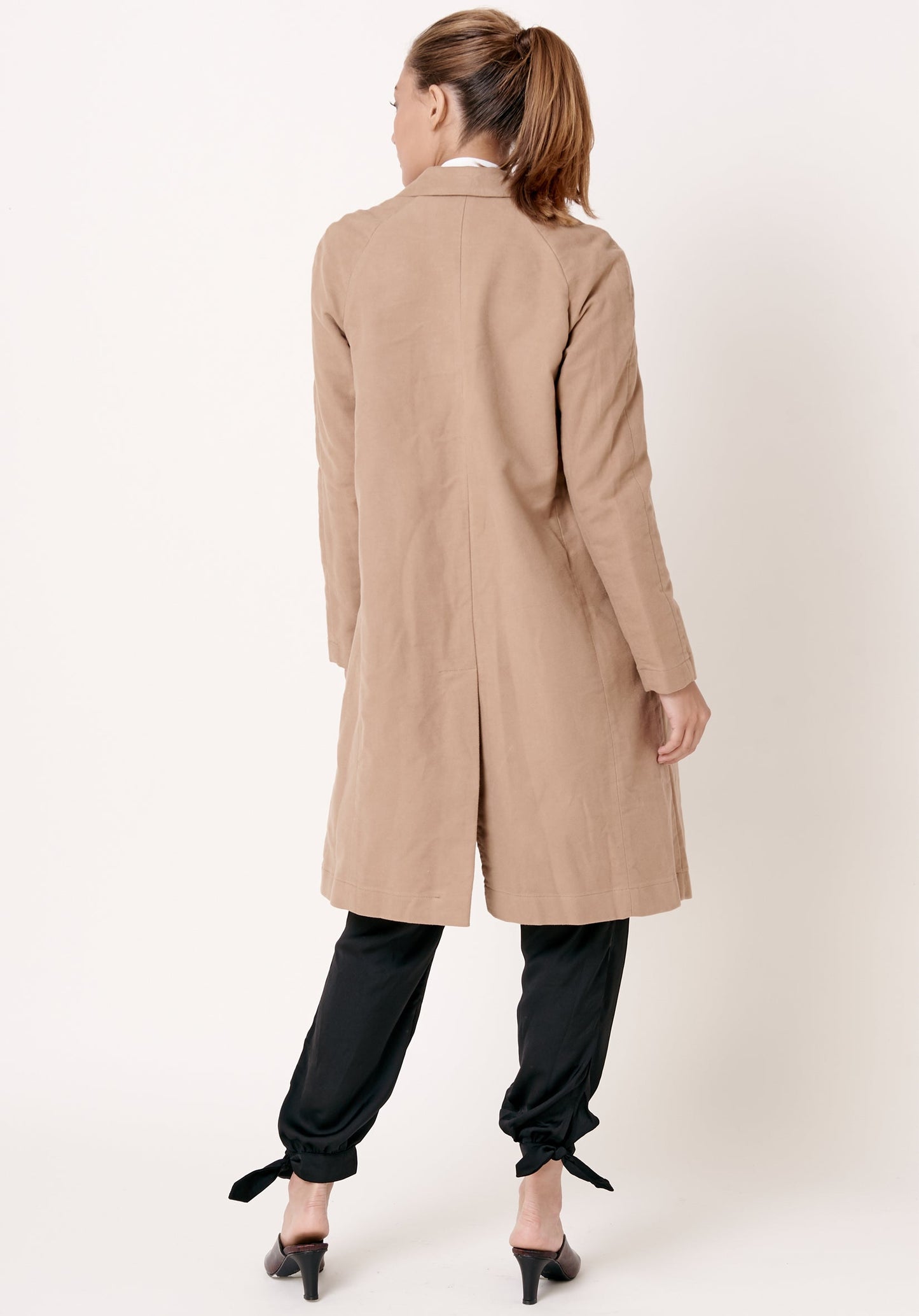 מעיל טרנץ' - קאמל - דגם גולדמן - US-Fashion.tlv
