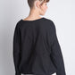 חולצת וי אוברסייז - שחור- דגם טיימס - US-Fashion.tlv
